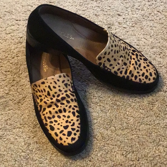 aerosoles leopard print loafers